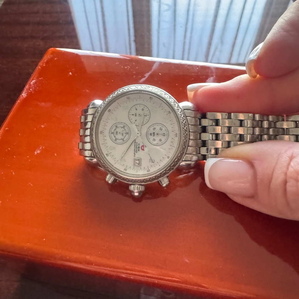 Michele CSX Diamond chronograph stainless steel watch - Picture 3 of 5